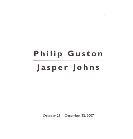 Cover of Philip Guston / Jasper Johns Exhibition Brochure, published by Castelli Gallery in 2007