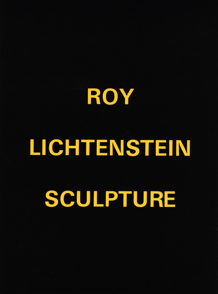 Cover of Roy Lichtenstein Sculpture catalogue in 1977 by Leo Castelli Gallery