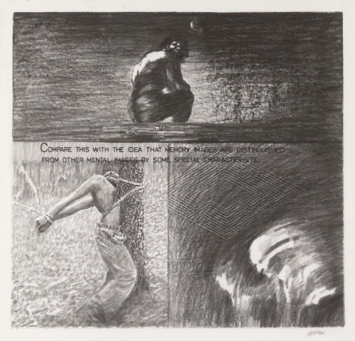 Image of Robert Morris drawing titled Investigations, from 1990